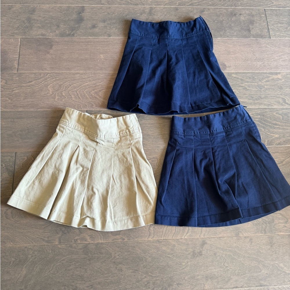 Three Pleated Skirts - Navy and Beige Great condition s school uniform